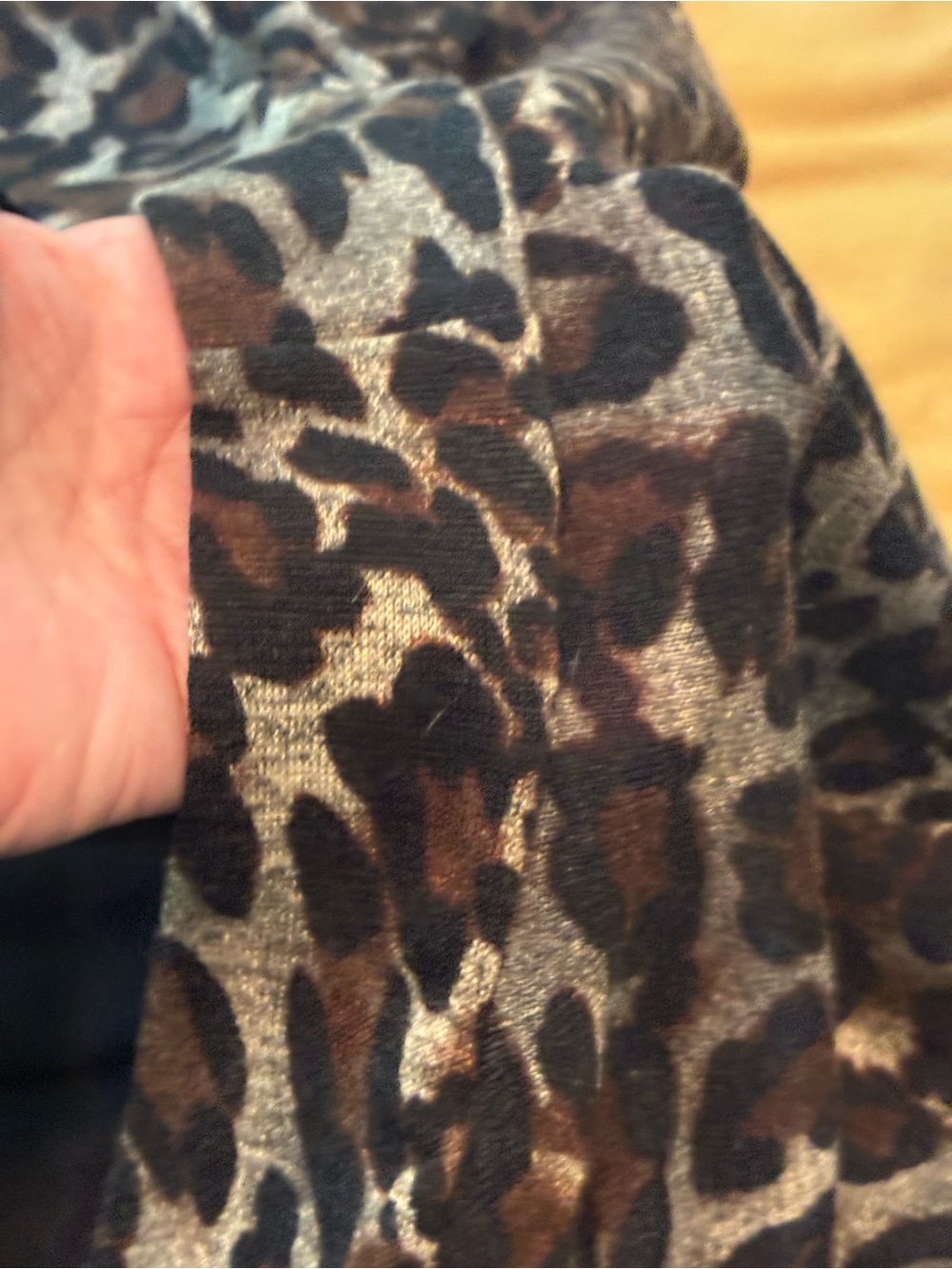Kim Rogers Brown and Black Leopard Print Cardigan with Black Tank Attached - Picture 7 of 7